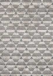 Dynamic Rugs ROBIN 1156-895 Taupe and Dark Grey and Light Blue